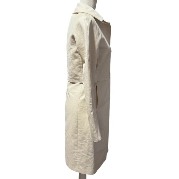 Michael Kors Made in Italy Cream Cotton Coat – Quiet Luxury, Size 2 - Picture 5 of 8